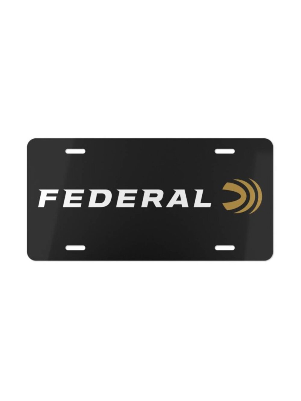 Federal Ammunition Rifle Logo Vanity License Plate Tactical Shooter Tag USA